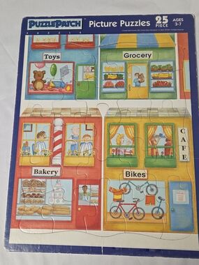 Vintage Puzzle Patch Kids 25-Piece Multicolor Shopfront Puzzle